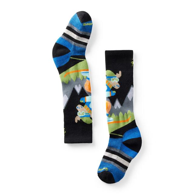 Smartwool Kids Wintersport Full Cushion Mountain Moose Pattern OTC Socks Black