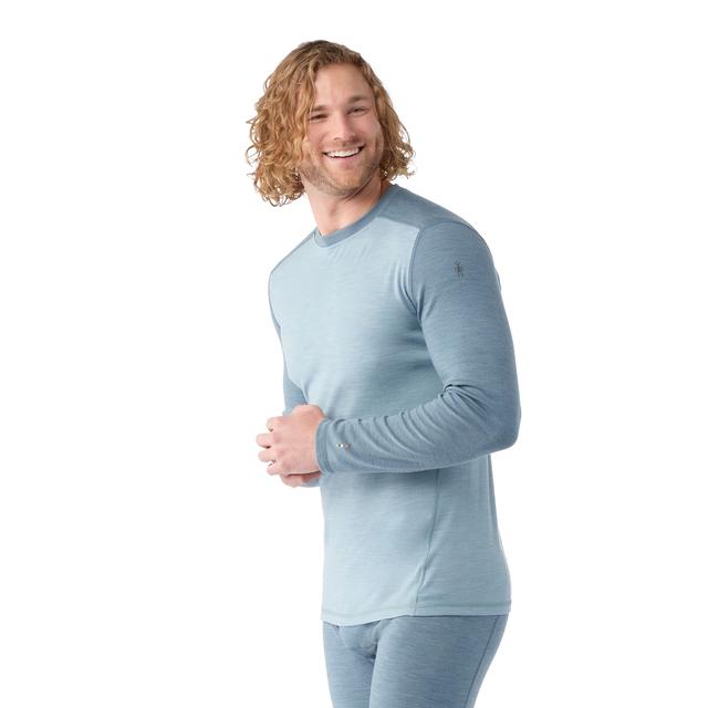 Smartwool Mens Classic Thermal Merino Base Layer Crew Pewter Blue-Lead