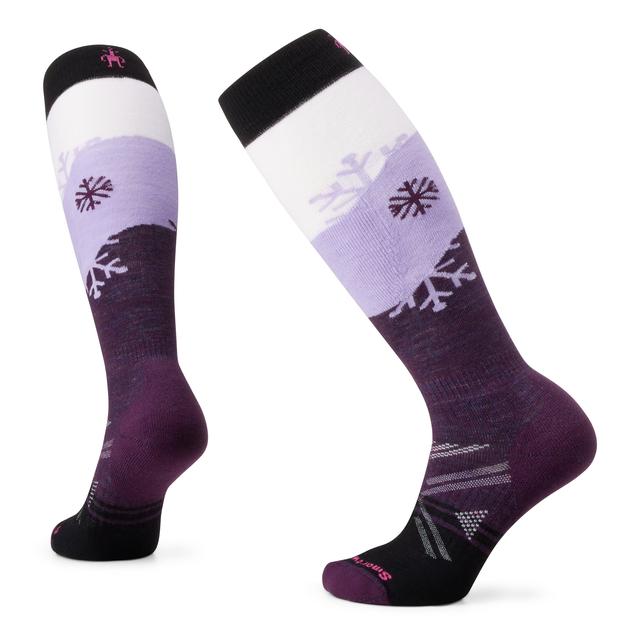 Smartwool Womens Ski Full Cushion Snowpocalypse Pattern OTC Socks Purple Iris