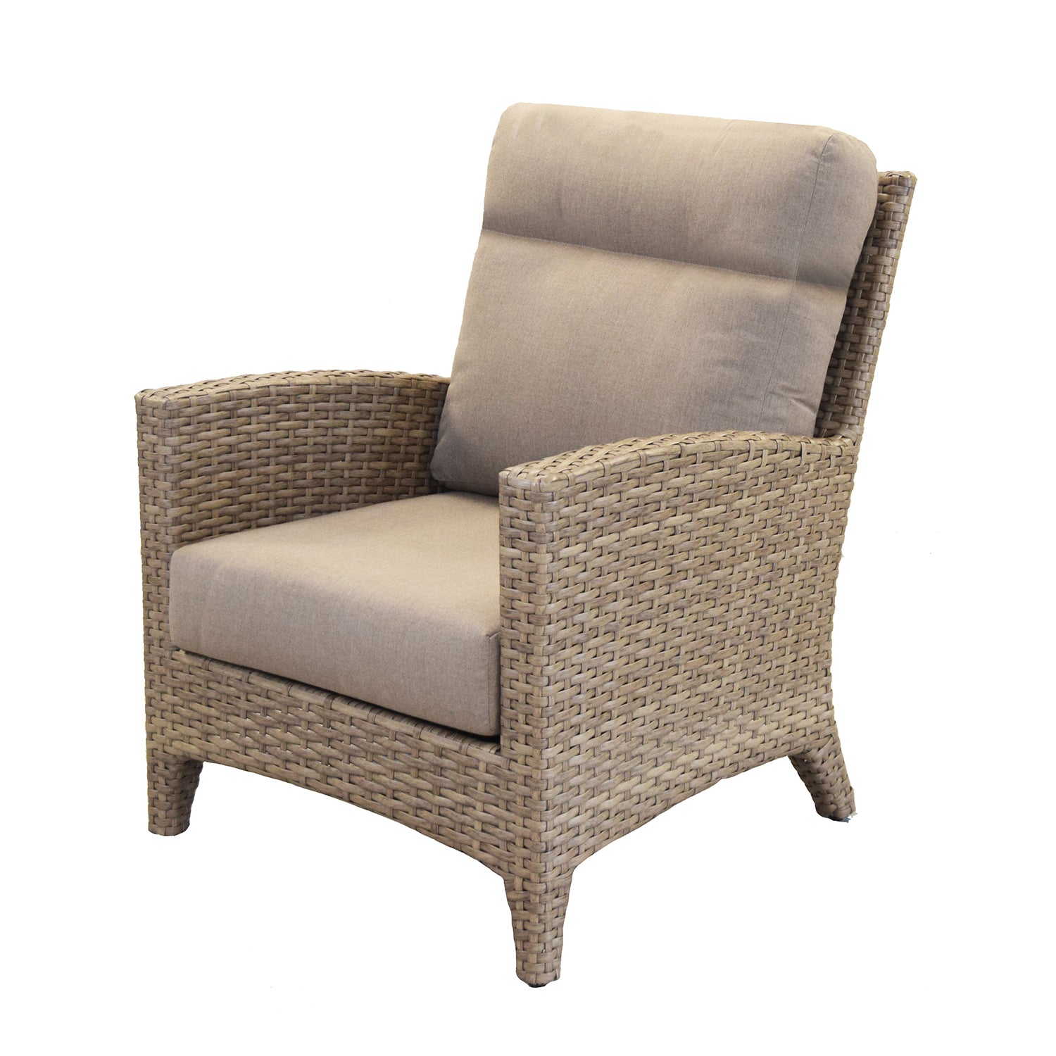 North Cape Grand Stafford Wicker Sectional Seating Parchment / Club Chair