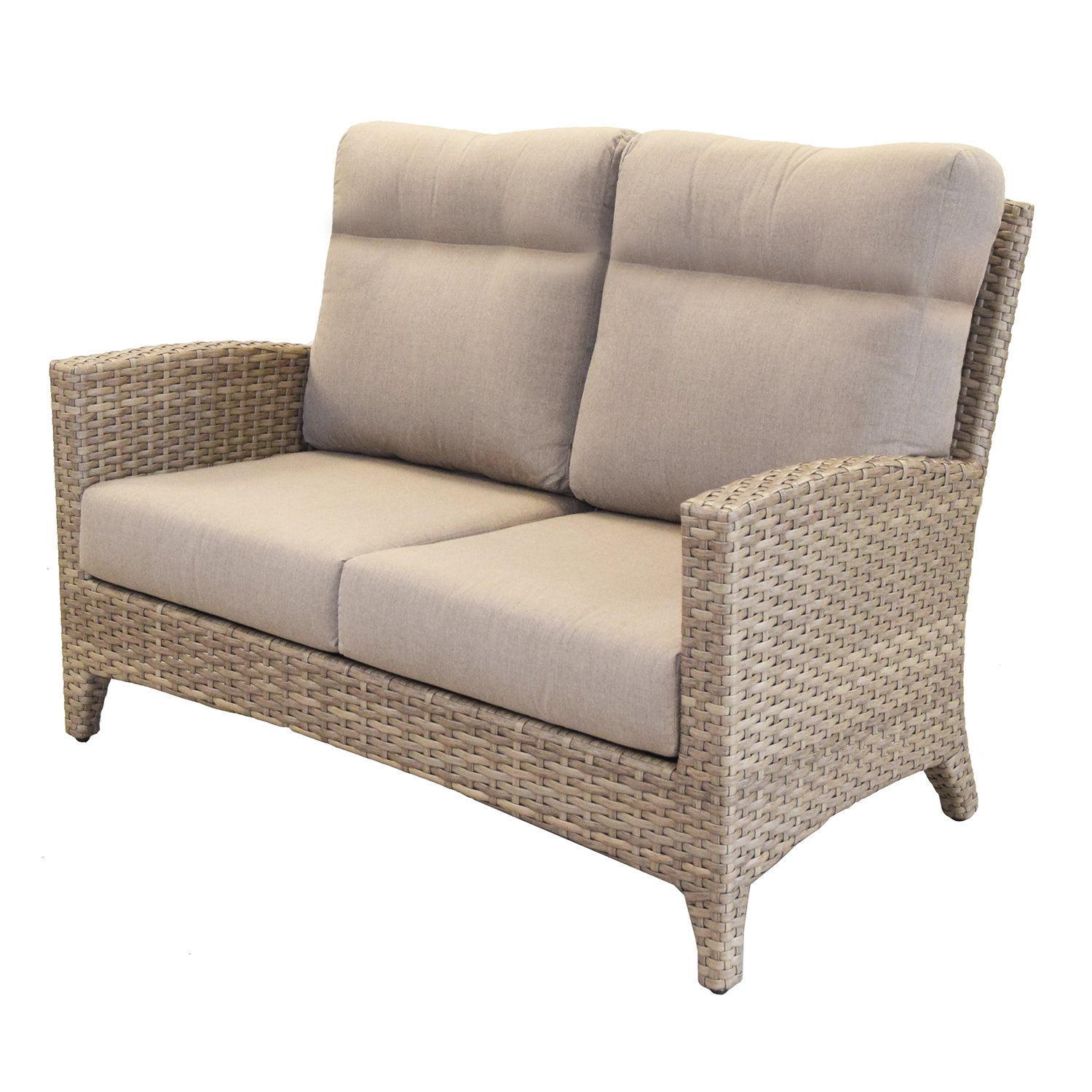 North Cape Grand Stafford Wicker Sectional Seating Parchment / Loveseat
