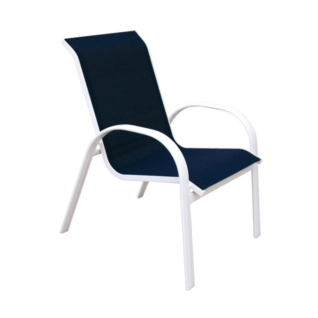 North Cape Vista Sling Seating White / Navy Blue / Dining Chair