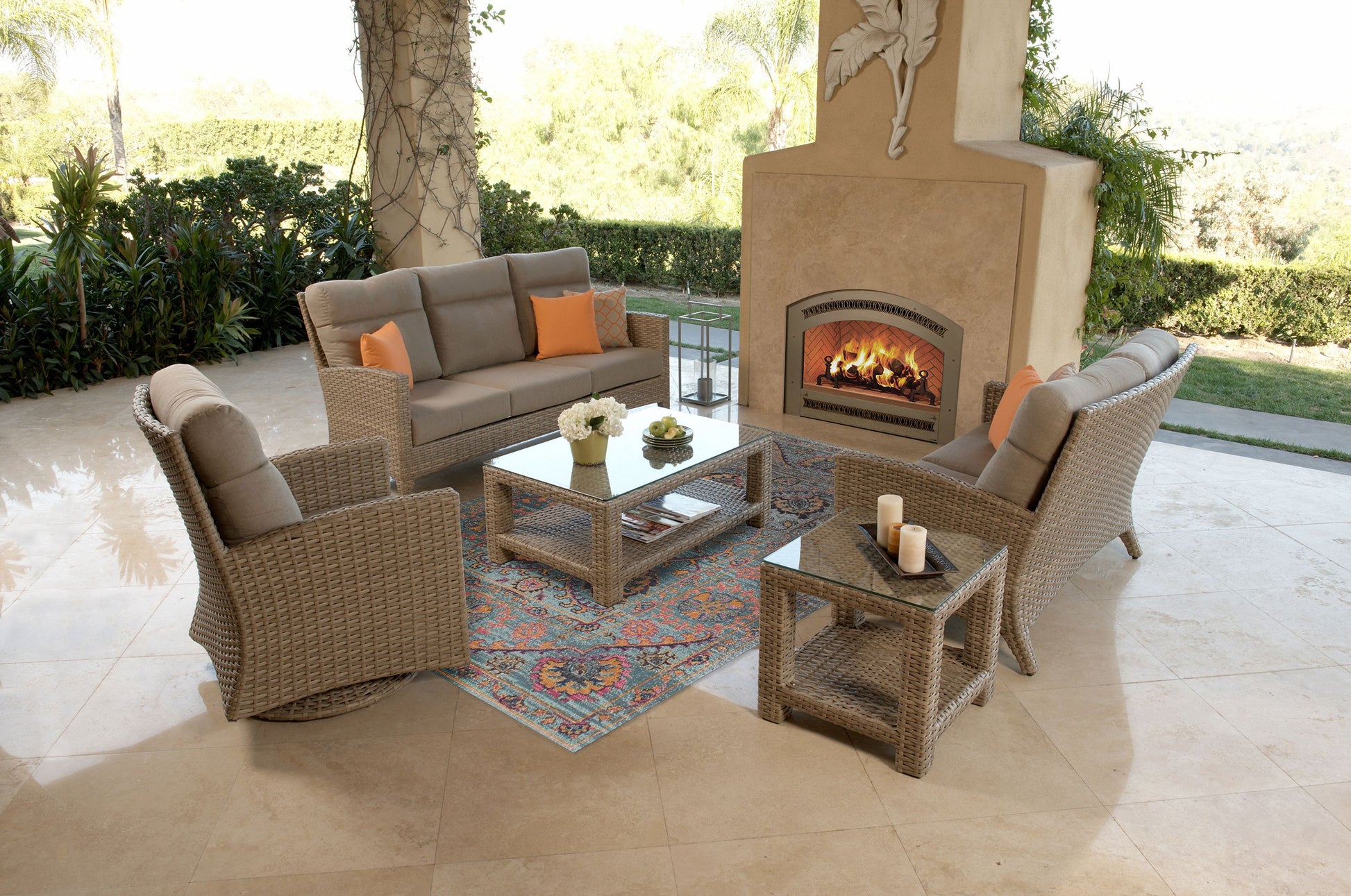 North Cape Grand Stafford Wicker Sectional Seating