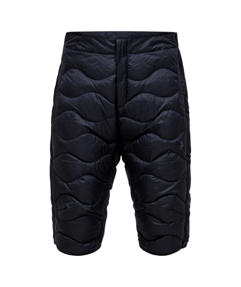 Peak Performance Helium Down Shorts Men in Black, front view