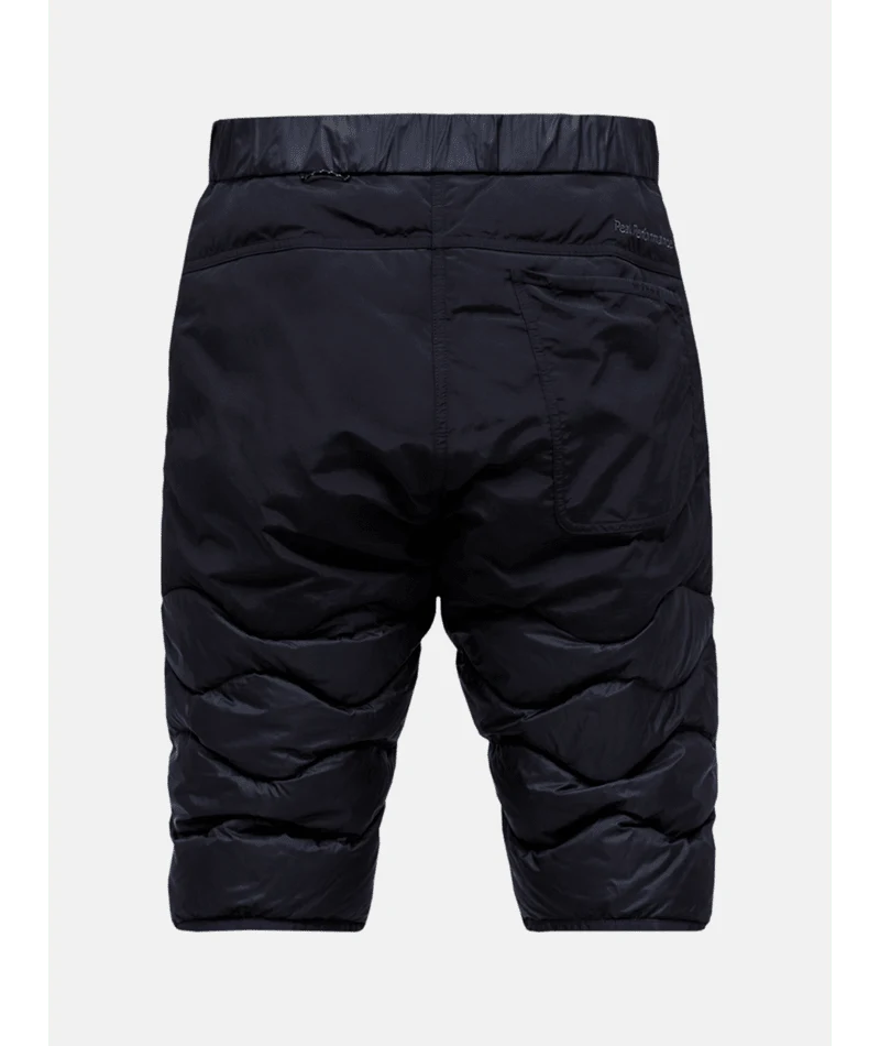 Peak Performance Helium Down Shorts Men in Black, back view