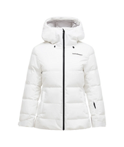 Peak Performance Shred Down Ski Jacket Women in Offwhite, front view