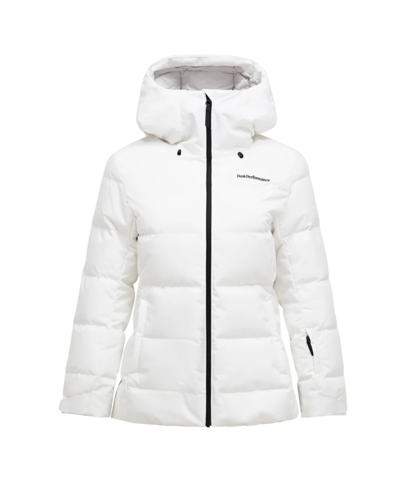 Peak Performance Shred Down Ski Jacket Women in Offwhite, front view