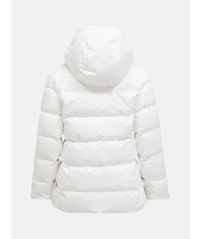 Peak Performance Shred Down Ski Jacket Women in Offwhite, back view