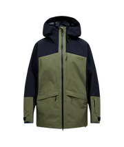Peak Performance Vertec HIPE 3L Shell Jacket Men in Pine Needle/Black, front view
