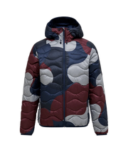 Peak Performance Helium Aop Down Hood Jacket Men in 333 Snowbank, front view