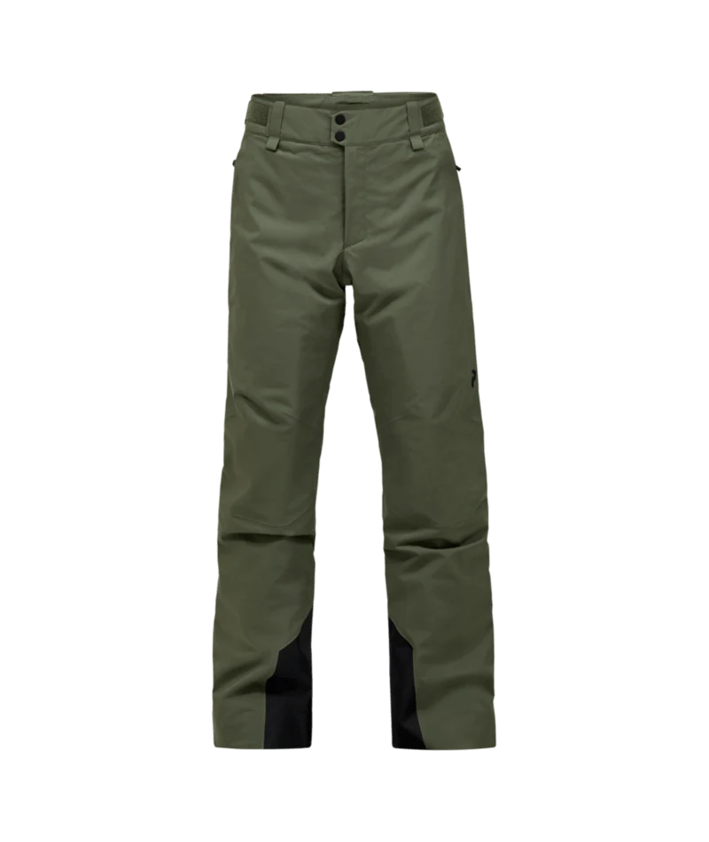 Peak Performance Maroon HIPE 2L Insulated Shell Pants Men in Pine Needle, front view