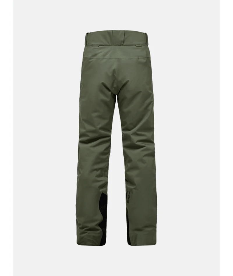 Peak Performance Maroon HIPE 2L Insulated Shell Pants Men in Pine Needle, back view