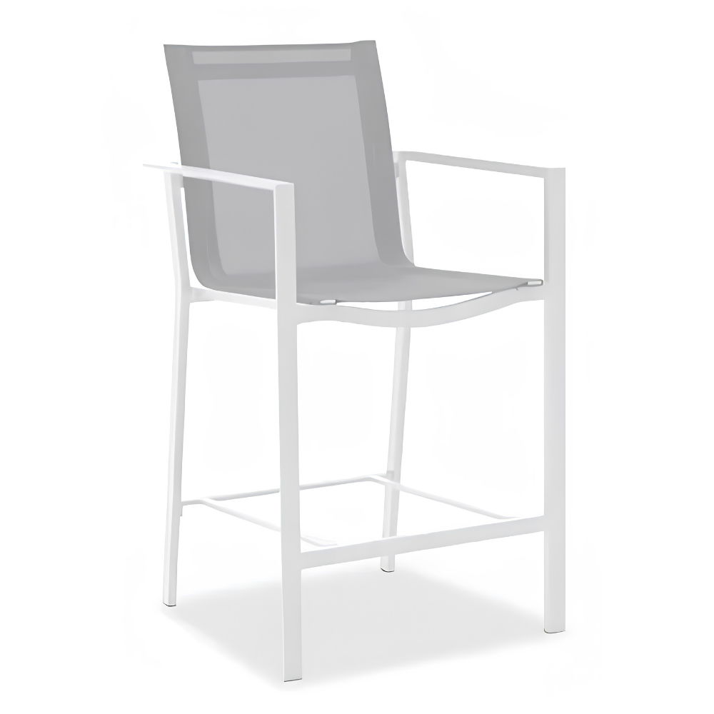Kettler Primavera Dining and Bar Set Primavera Bar Chair (White/Mouse Grey)