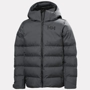 Helly Hansen Junior Kvitfjell Race Puffy Jacket in Thunder Grey, front