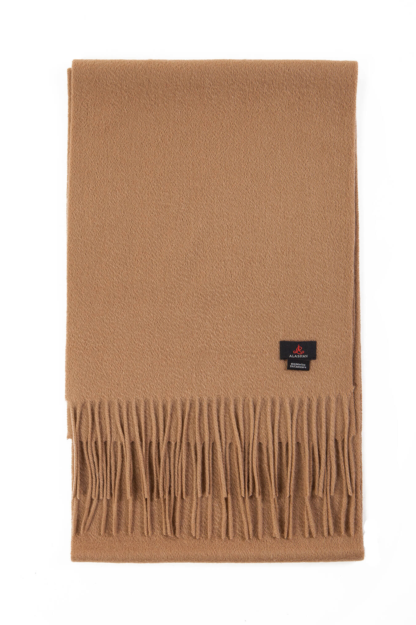 Alashan Merino Blend Woven Scarf Camel