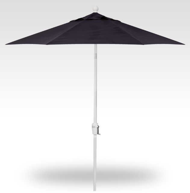 Treasure Garden 7.5 Button Tilt Umbrella UM907_ / White / Navy - 4839 (C)