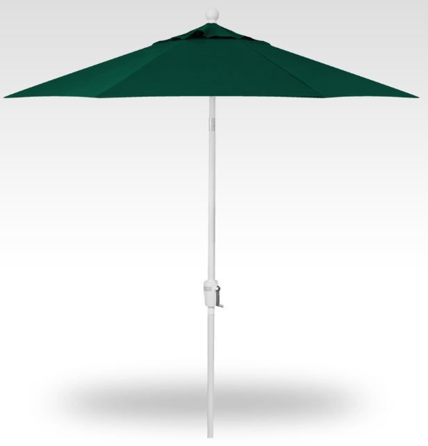 Treasure Garden 7.5 Button Tilt Umbrella UM907_ / White / Forest Green - 4846 (C)