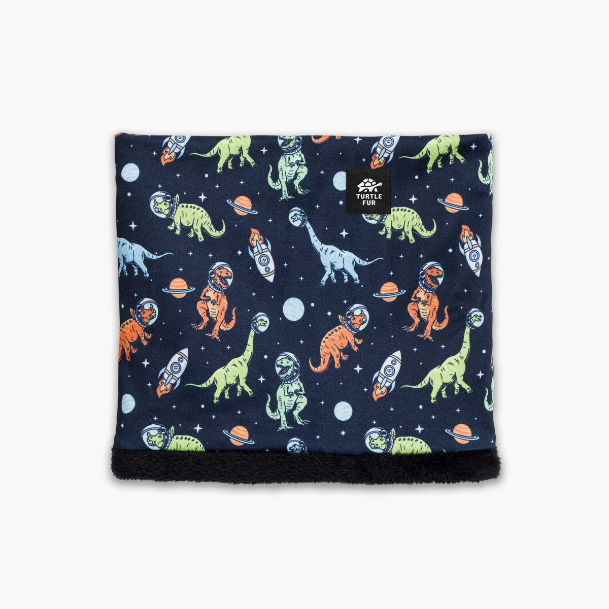 Turtle Fur Kids Comfort Shell Neck Warmer lined with Comfort Plush Galactic Dino