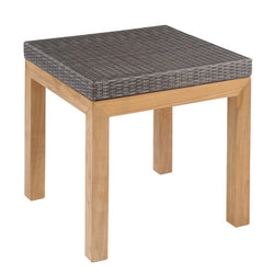 Kingsley Bate Azores Deep Seating Sectional Set Granite / Ocean / Azores Side Table with Glass