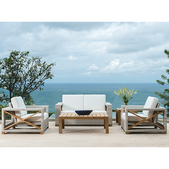 Kingsley Bate Jupiter Deep Seating Cool Grey / Denim / Jupiter Complete Set