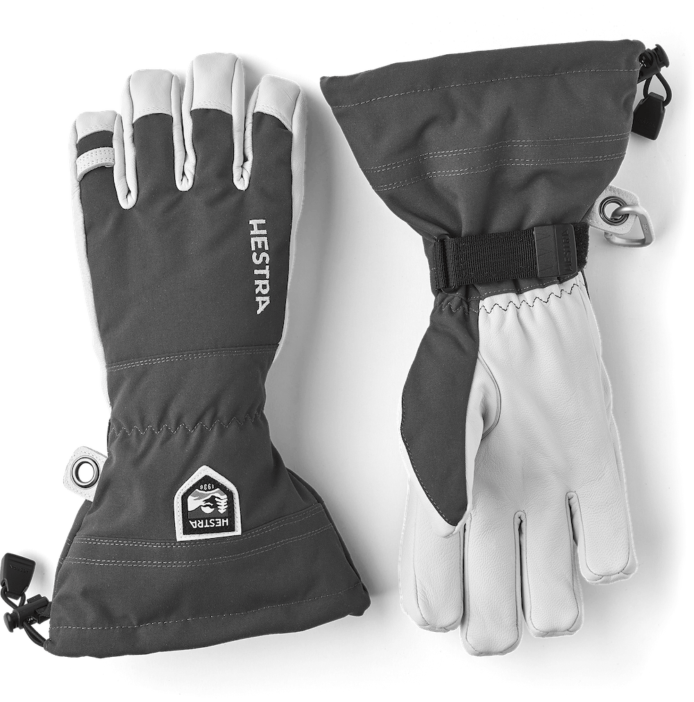 Hestra Army Leather Heli Ski Glove Grey