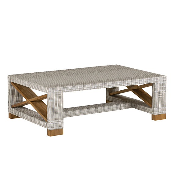 Kingsley Bate Jupiter Deep Seating Cool Grey / Denim / Jupiter Coffee Table w/ Glass