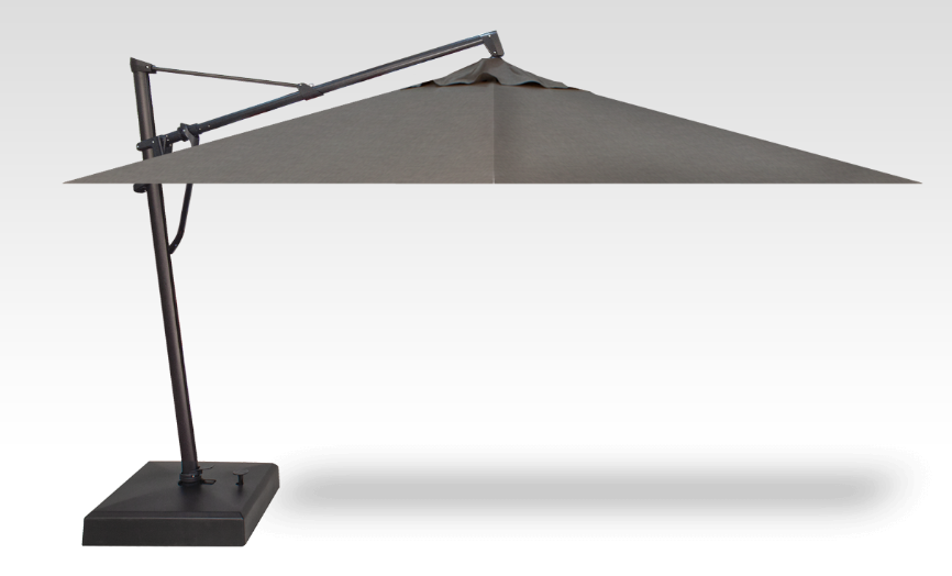 Treasure Garden 10 x 13 AKZ Plus Cantilever Umbrella AKZPRT / Black / Cast Slate - 40434 (A)