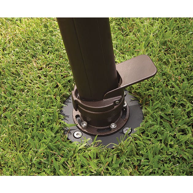 akz patio umbrellas Treasure Garden Ground Mount Kit for AKZ Cantilever Umbrella